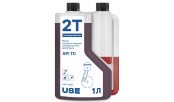 Масло USE 2-х тактное полусинтетика API TC с дозатором 1 л