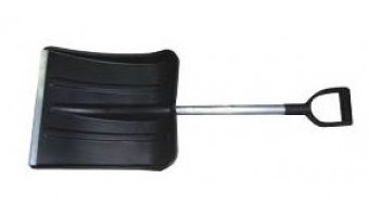лопата для снега автомобильная пластиковая укороченный черенок аллюм. 365х380х850мм "Снежинка" КУРСК