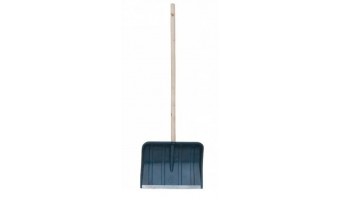 лопата для снега пластиковая деревянный черенок 495х375х1320мм КУРСК